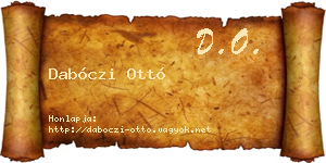 Dabóczi Ottó névjegykártya