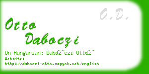 otto daboczi business card